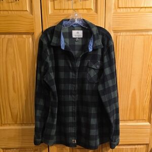 Legendary Whitetails Black and Green Plaid Button Down Shirt